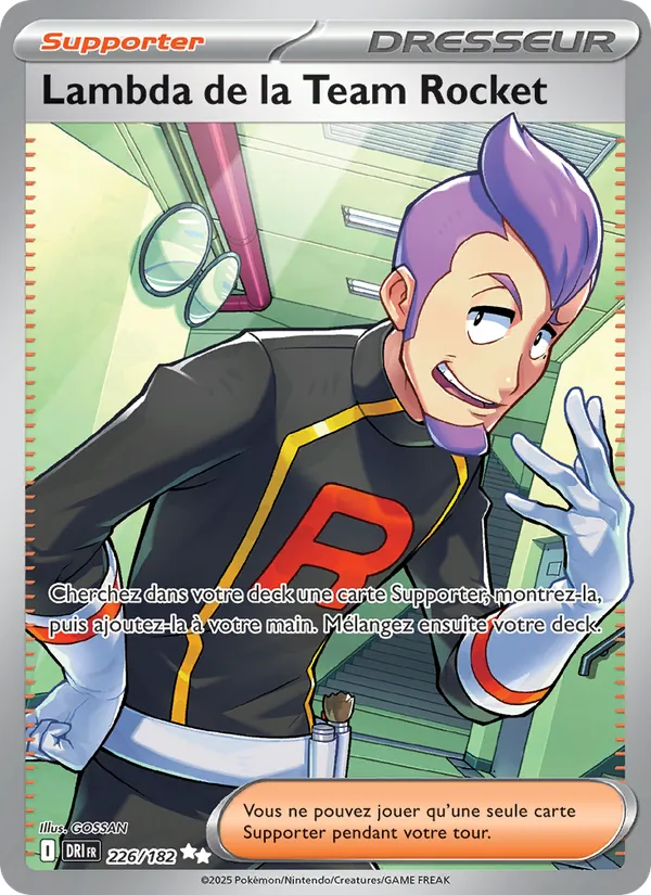 Carte Pokémon Lambda de la Team Rocket de l'extension Rivalités Destinées
