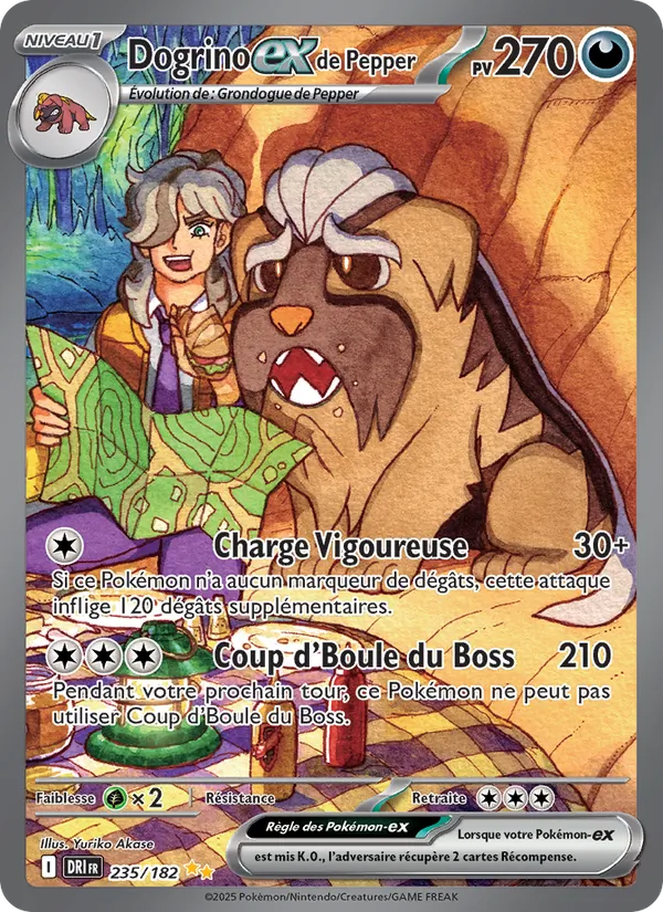 Carte Pokémon Dogrino-ex de Pepper de l'extension Rivalités Destinées