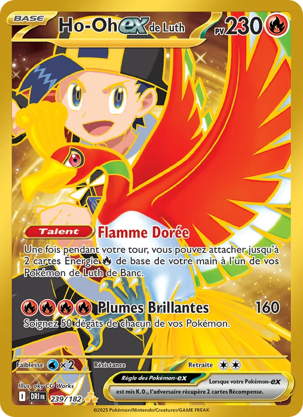 Carte Pokémon Ho-Oh-ex de Luth de l'extension Rivalités Destinées