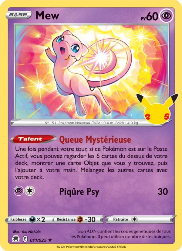Carte Pokémon Mew de l'extension Célébrations