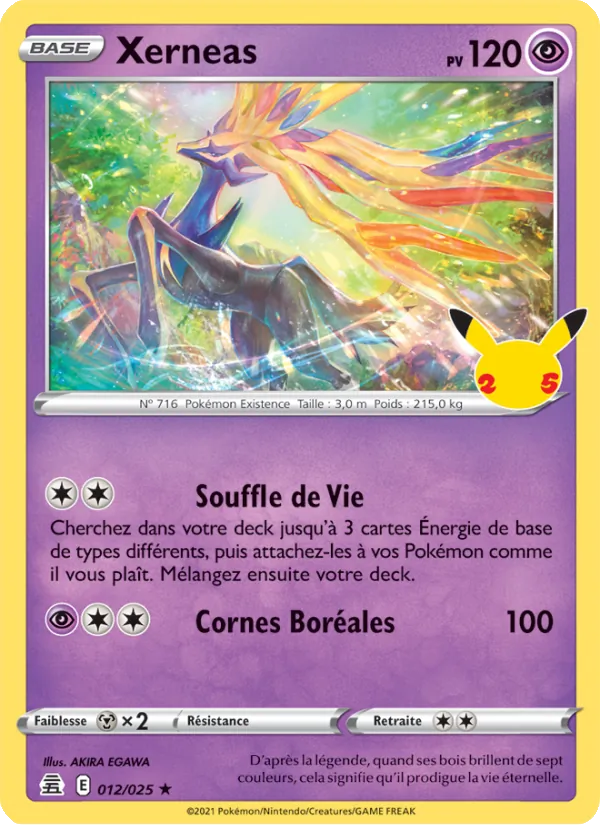 Carte Pokémon Xerneas de l'extension Célébrations