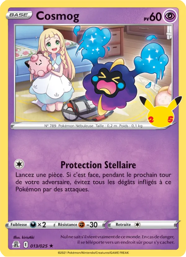 Carte Pokémon Cosmog de l'extension Célébrations