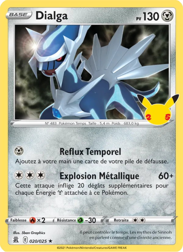 Carte Pokémon Dialga de l'extension Célébrations