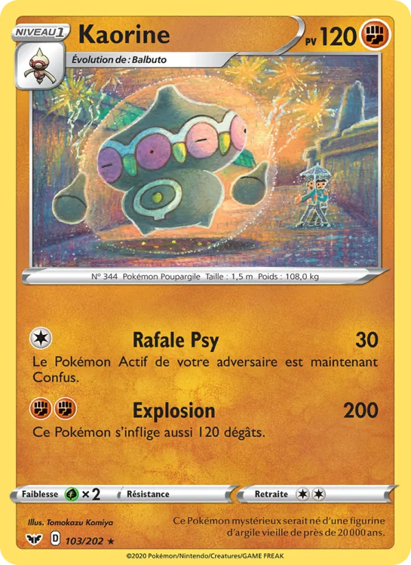 Carte Pokémon Kaorine de l'extension Épée et Bouclier