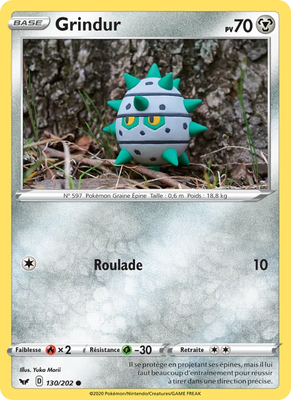Carte Pokémon Grindur de l'extension Épée et Bouclier