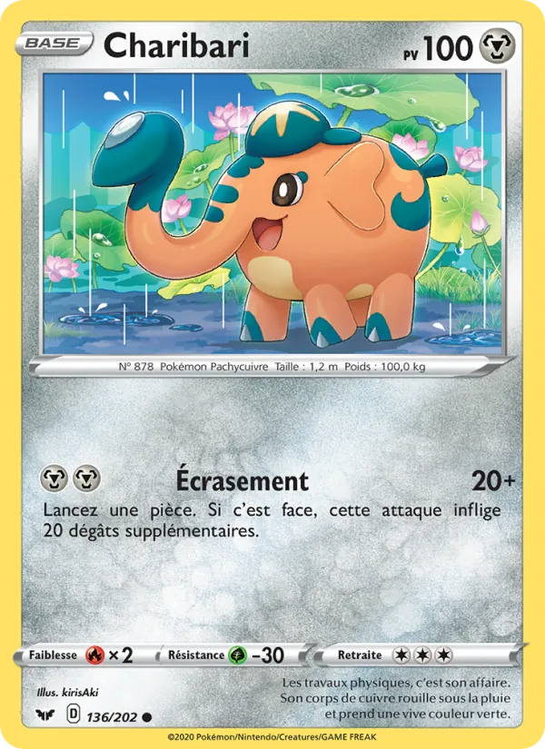 Carte Pokémon Charibari de l'extension Épée et Bouclier