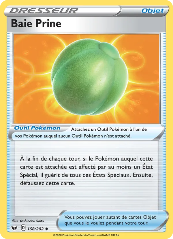 Carte Pokémon Baie Prine de l'extension Épée et Bouclier