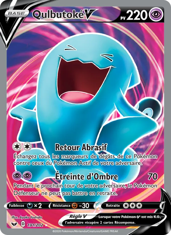 Carte Pokémon Qulbutoké V de l'extension Épée et Bouclier