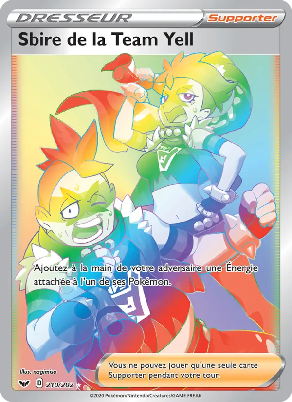 Carte Pokémon Sbire de la Team Yell de l'extension Épée et Bouclier