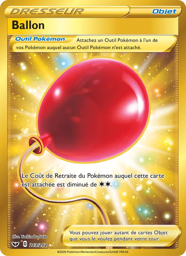 Carte Pokémon Ballon de l'extension Épée et Bouclier