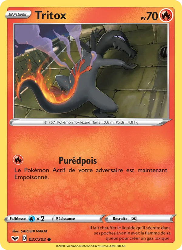 Carte Pokémon Tritox de l'extension Épée et Bouclier