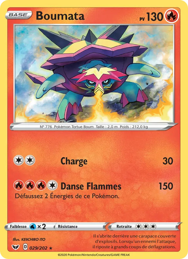 Carte Pokémon Boumata de l'extension Épée et Bouclier
