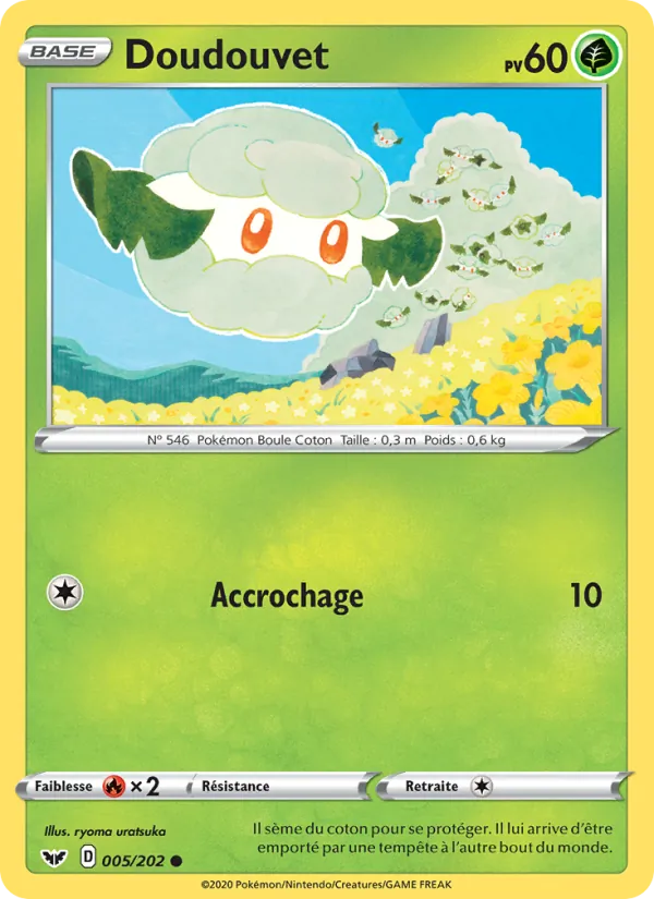 Carte Pokémon Doudouvet de l'extension Épée et Bouclier