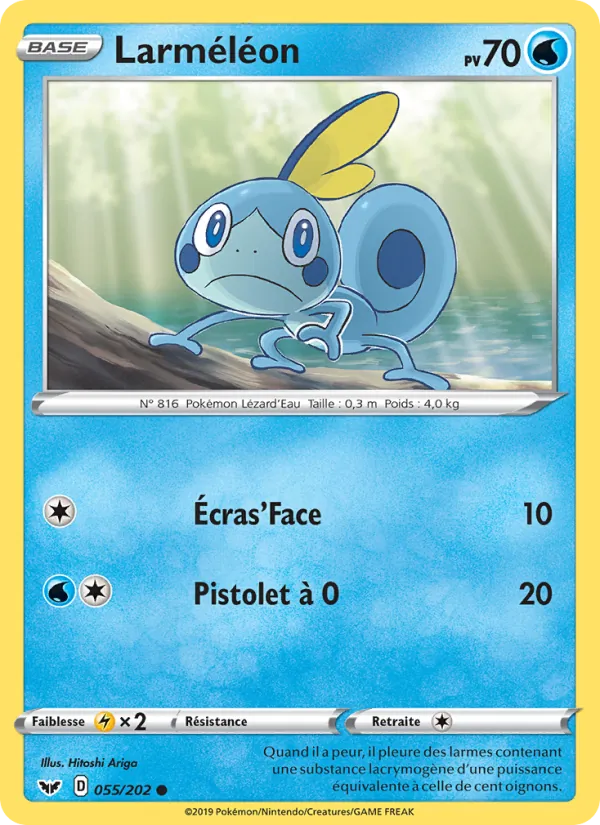 Carte Pokémon Larméléon de l'extension Épée et Bouclier