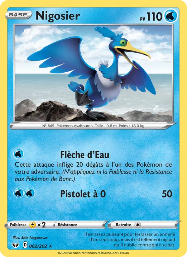 Carte Pokémon Nigosier de l'extension Épée et Bouclier