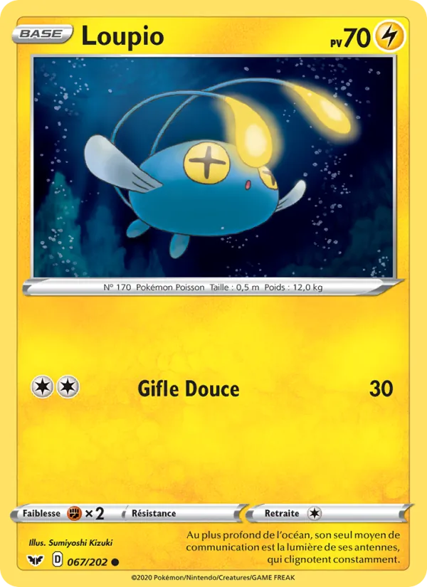 Carte Pokémon Loupio de l'extension Épée et Bouclier