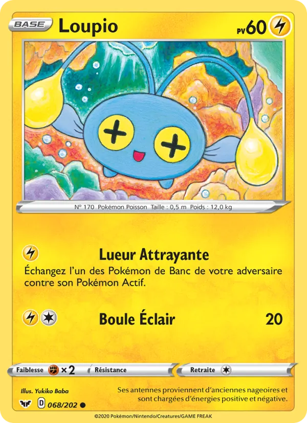 Carte Pokémon Loupio de l'extension Épée et Bouclier
