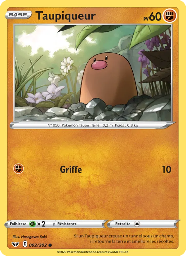 Carte Pokémon Taupiqueur de l'extension Épée et Bouclier
