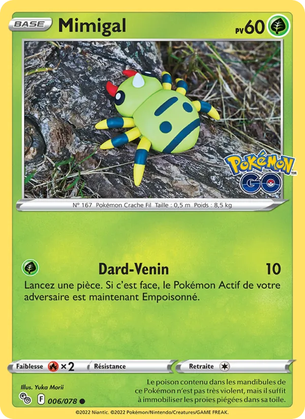Carte Pokémon Mimigal de l'extension Pokémon GO
