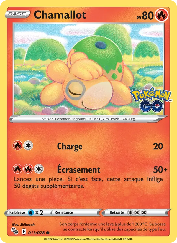 Carte Pokémon Chamallot de l'extension Pokémon GO