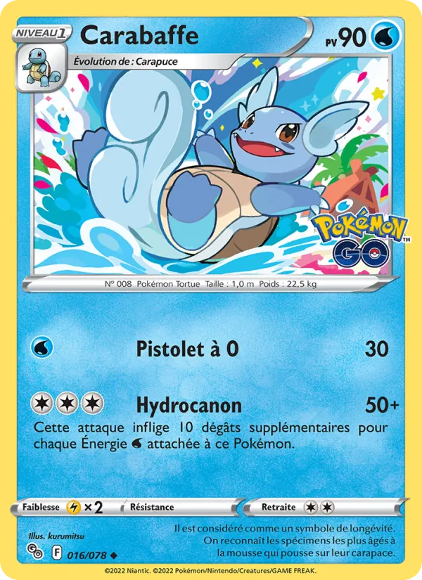 Carte Pokémon Carabaffe de l'extension Pokémon GO