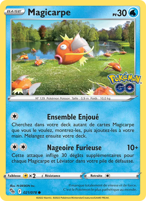 Carte Pokémon Magicarpe de l'extension Pokémon GO