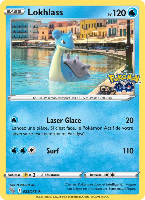 Carte Pokémon Lokhlass de l'extension Pokémon GO