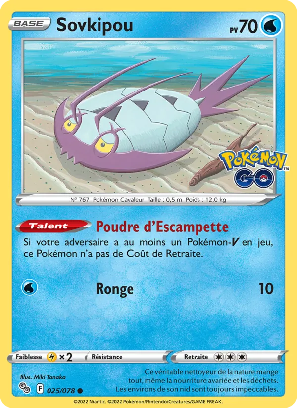 Carte Pokémon Sovkipou de l'extension Pokémon GO