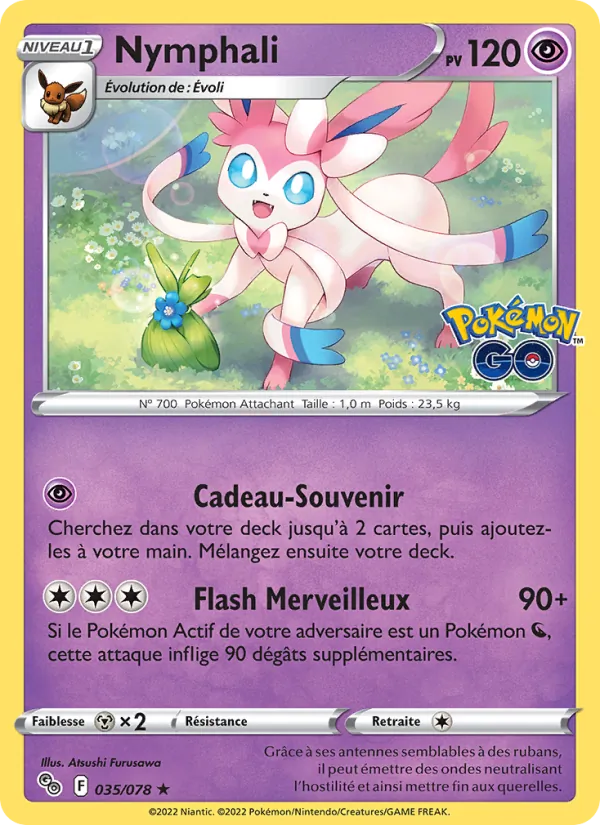 Carte Pokémon Nymphali de l'extension Pokémon GO