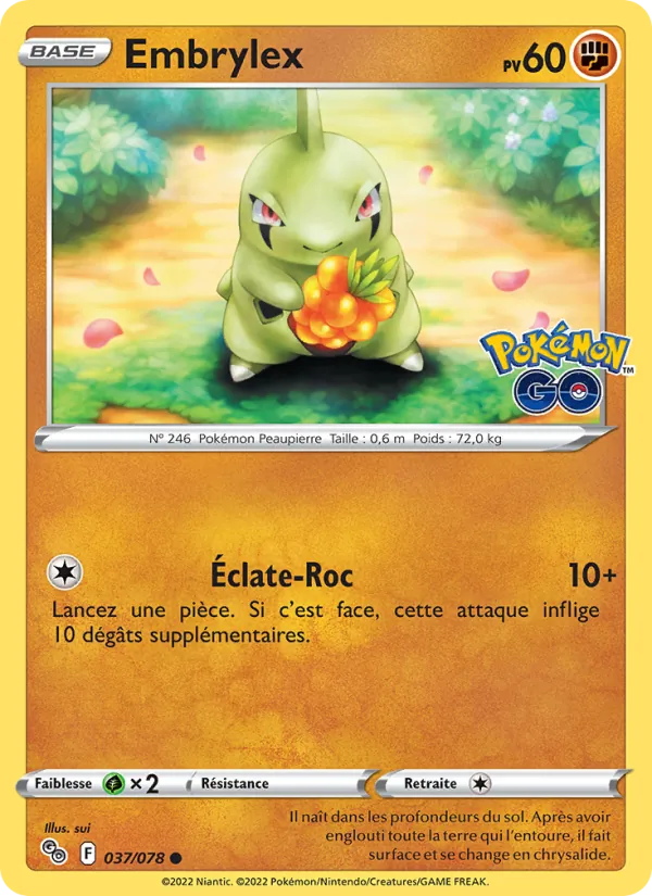 Carte Pokémon Embrylex de l'extension Pokémon GO