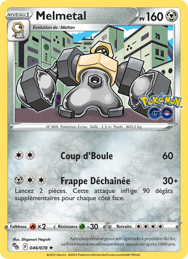 Carte Pokémon Melmetal de l'extension Pokémon GO