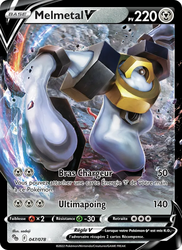 Carte Pokémon Melmetal V de l'extension Pokémon GO
