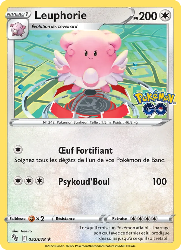 Carte Pokémon Leuphorie de l'extension Pokémon GO