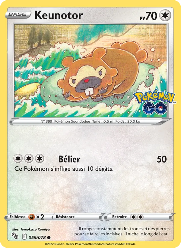 Carte Pokémon Keunotor de l'extension Pokémon GO