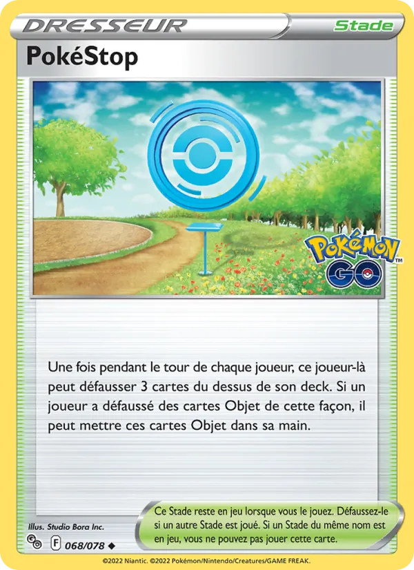Carte Pokémon PokéStop de l'extension Pokémon GO