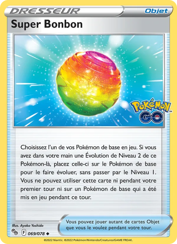 Carte Pokémon Super Bonbon de l'extension Pokémon GO