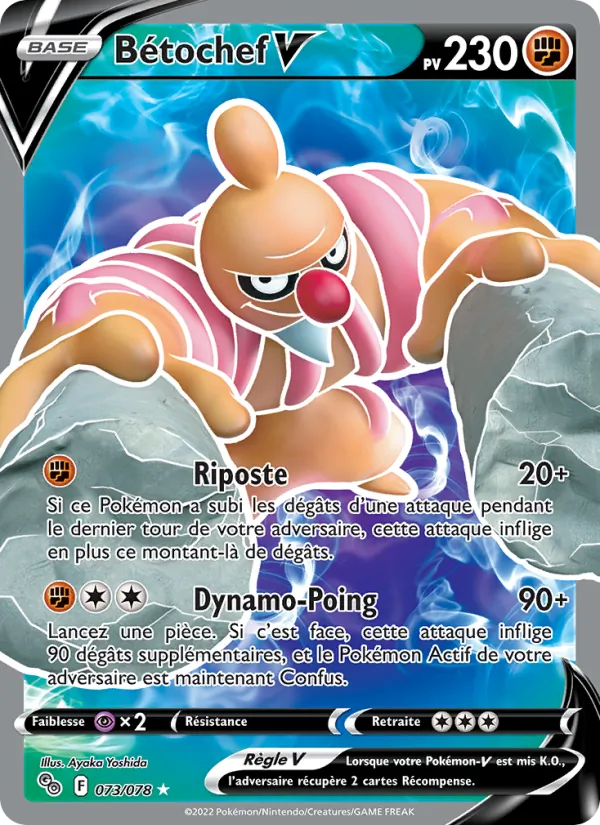 Carte Pokémon Bétochef V de l'extension Pokémon GO