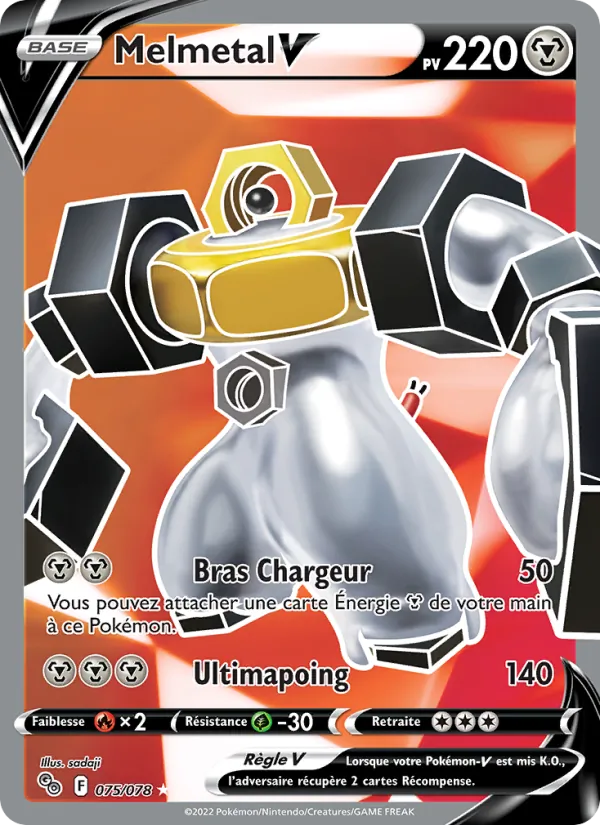 Carte Pokémon Melmetal V de l'extension Pokémon GO