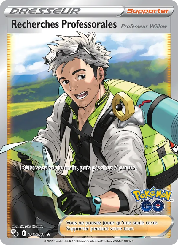 Carte Pokémon Recherches Professorales de l'extension Pokémon GO