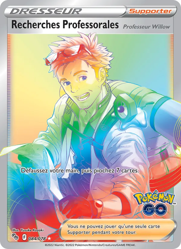 Carte Pokémon Recherches Professorales de l'extension Pokémon GO