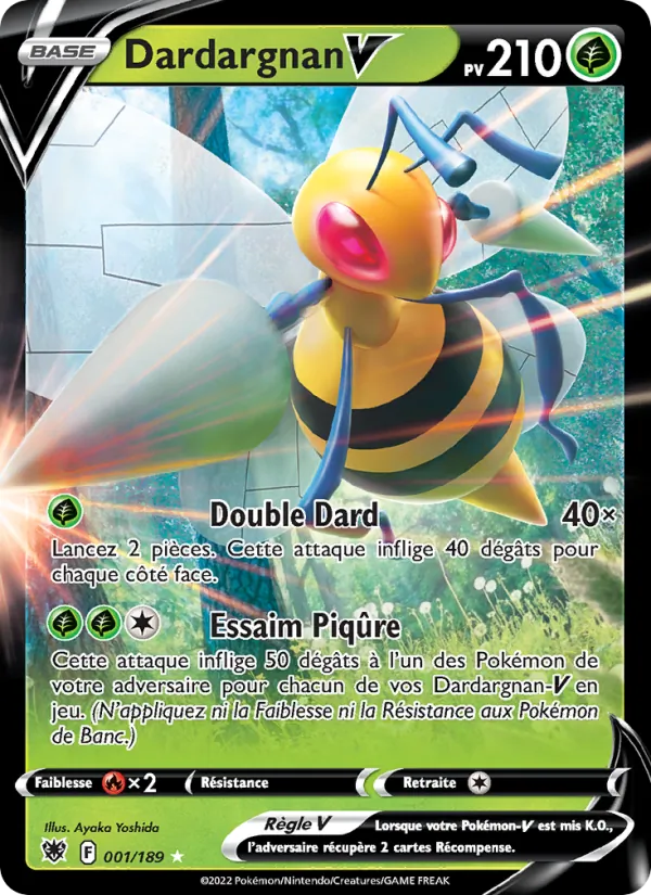 Carte Pokémon Dardargnan V de l'extension Astres Radieux