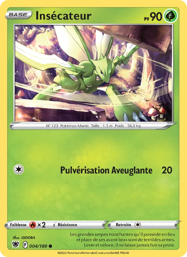 Carte Pokémon Insécateur de l'extension Astres Radieux