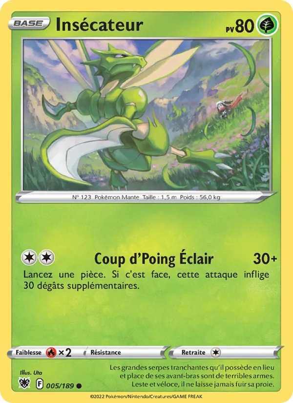 Carte Pokémon Insécateur de l'extension Astres Radieux