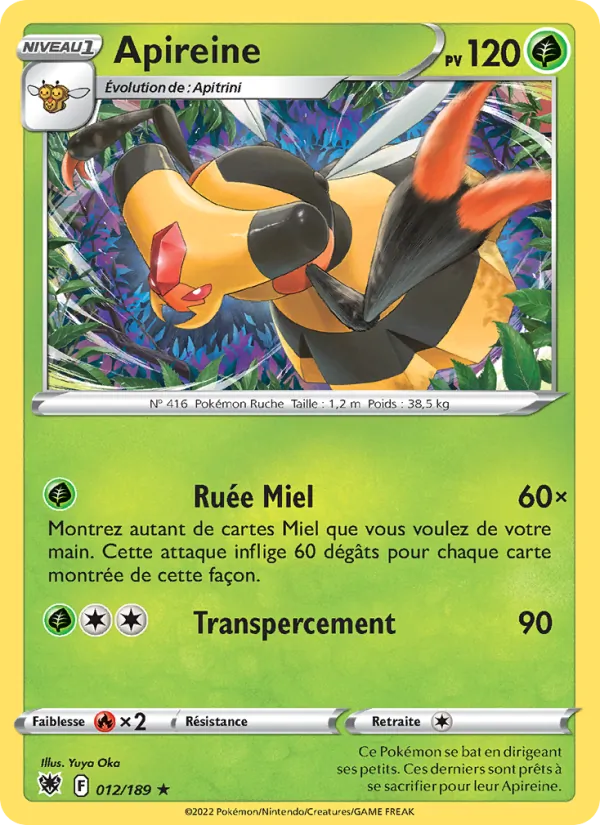 Carte Pokémon Apireine de l'extension Astres Radieux