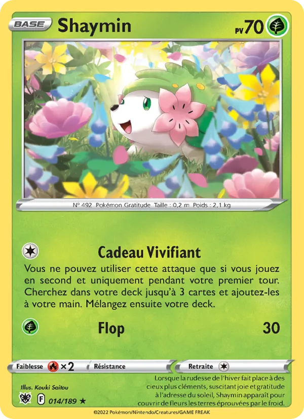 Carte Pokémon Shaymin de l'extension Astres Radieux