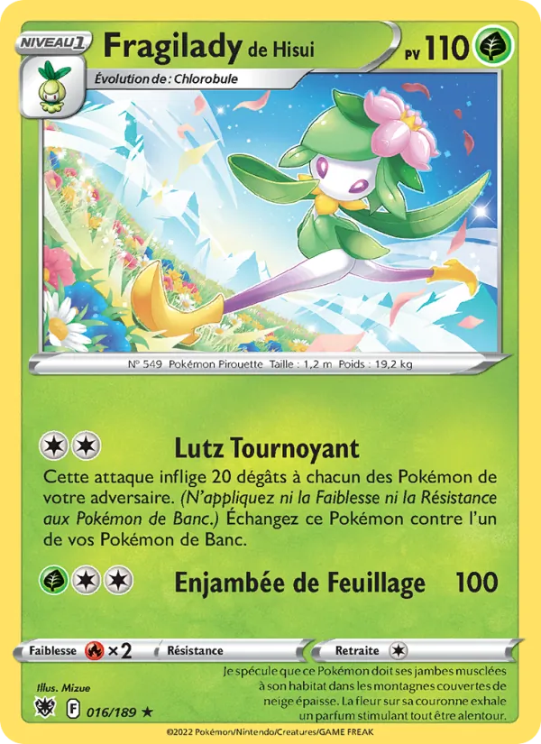 Carte Pokémon Fragilady de Hisui de l'extension Astres Radieux