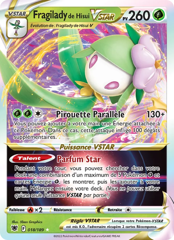 Carte Pokémon Fragilady de Hisui VSTAR de l'extension Astres Radieux