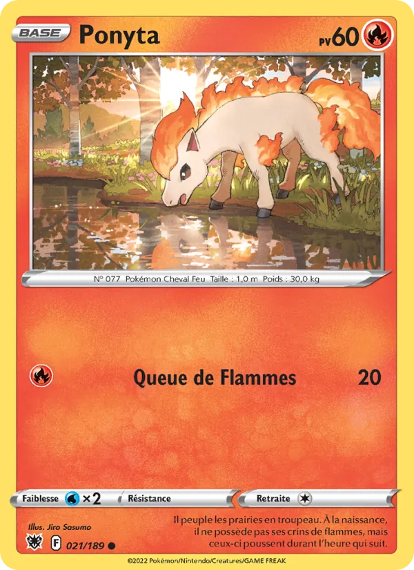 Carte Pokémon Ponyta de l'extension Astres Radieux