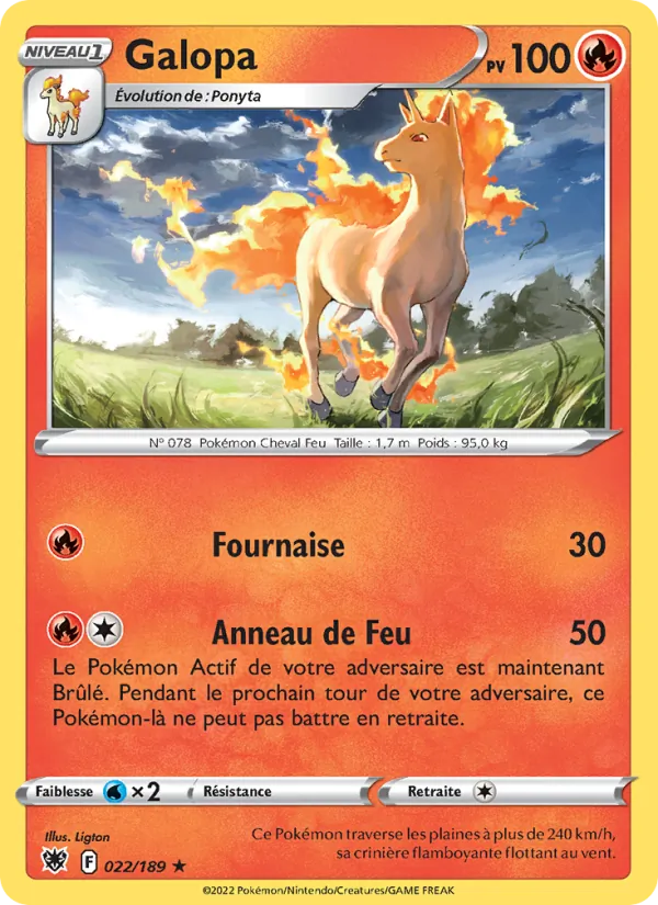 Carte Pokémon Galopa de l'extension Astres Radieux