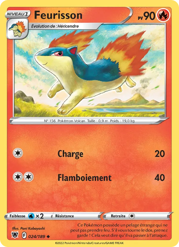 Carte Pokémon Feurisson de l'extension Astres Radieux